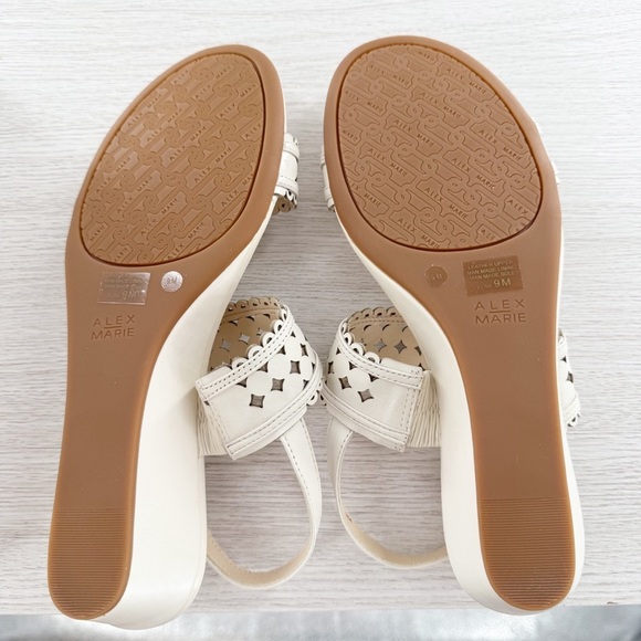 Alex Marie Elsa cloud white Wedge Sandals size 9 women’s - Picture 4 of 14